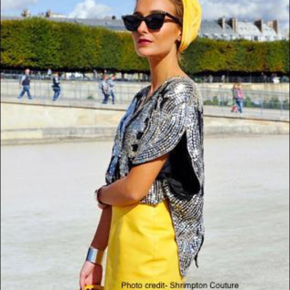 Pure Silk Sequin Butterfly Top